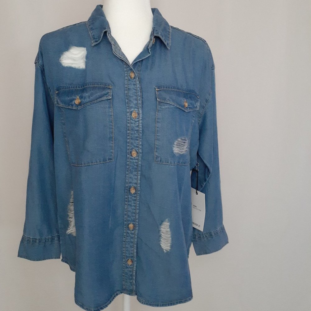 Forever 21 Denim Top